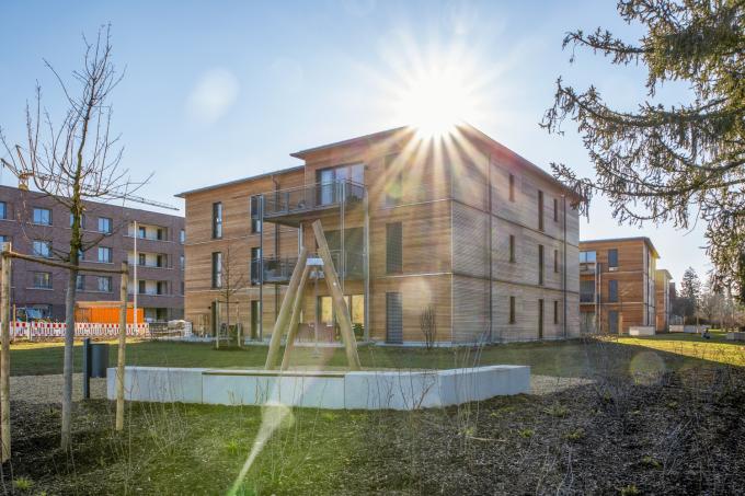 Exemple d'habitat en bois à Munich, en Allemagne