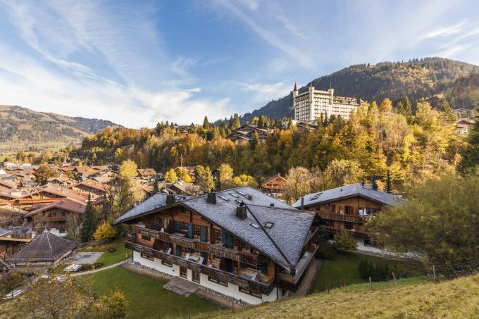 Vue sur le palace le Gstaad