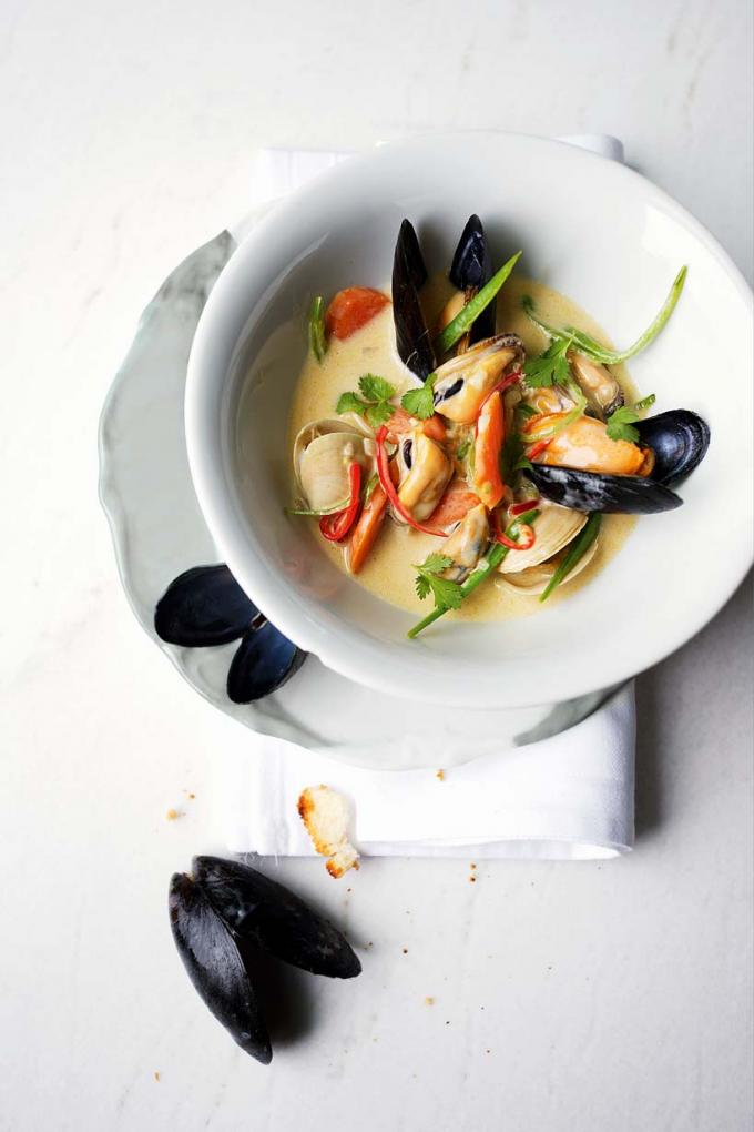 recette moules lait de coco