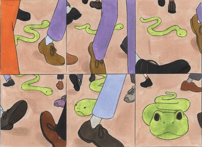 La BD de la semaine: dans «L’averse», Aude Bertrand confronte trois personnages à une pluie de serpents
