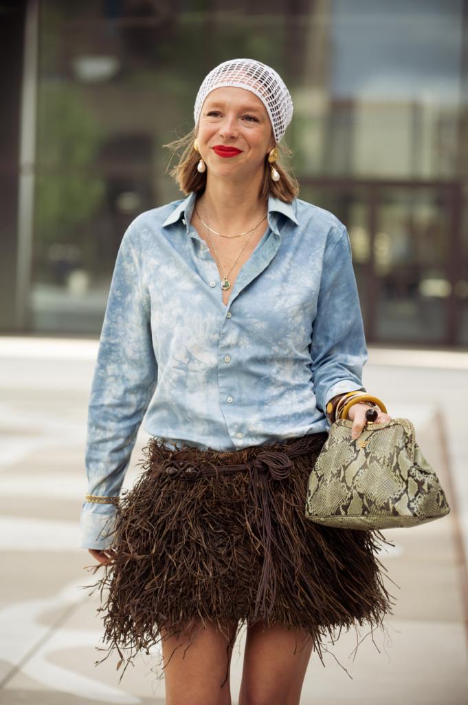 slangenprint in groen accessoiretrends Copenhagen Fashion week