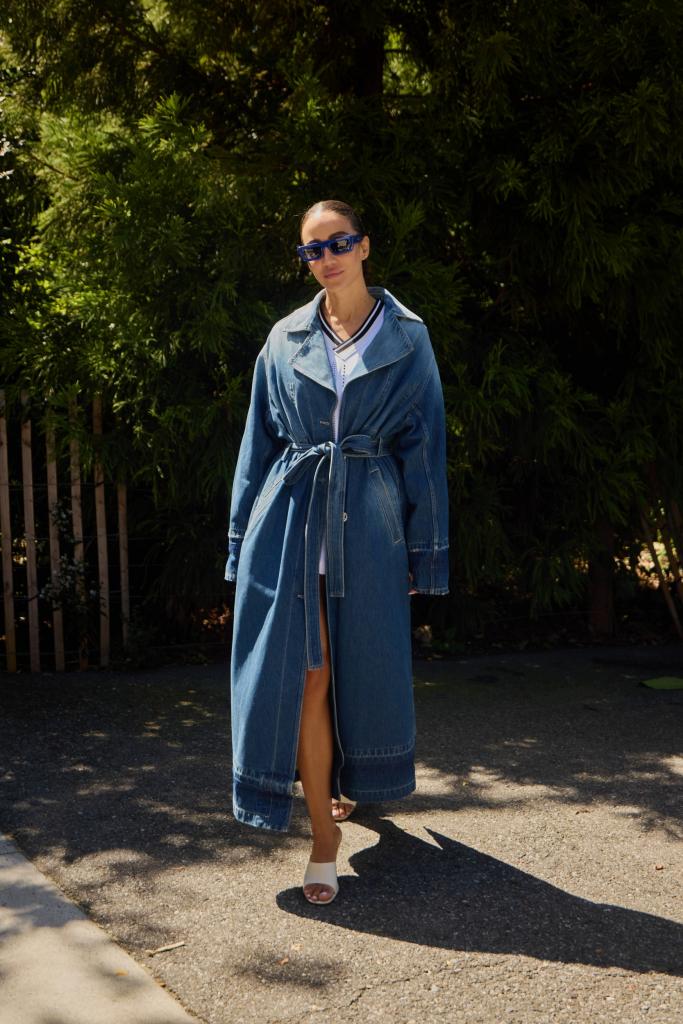 denim trenchcoat 