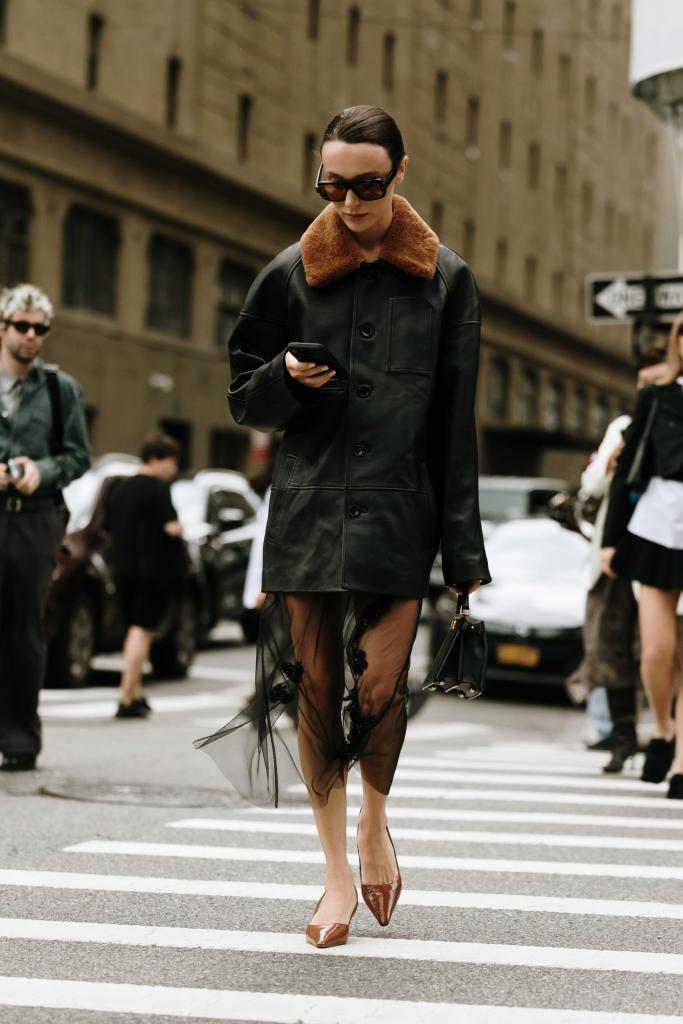 New York fashion week trend transparante rok