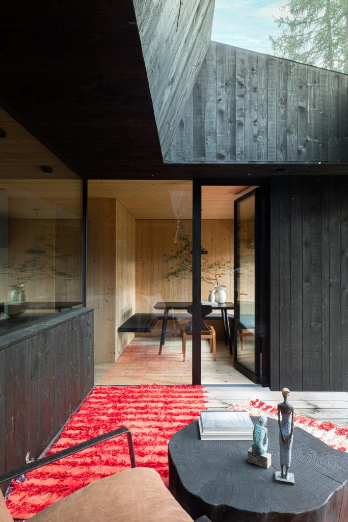 Tiny house atrium patio