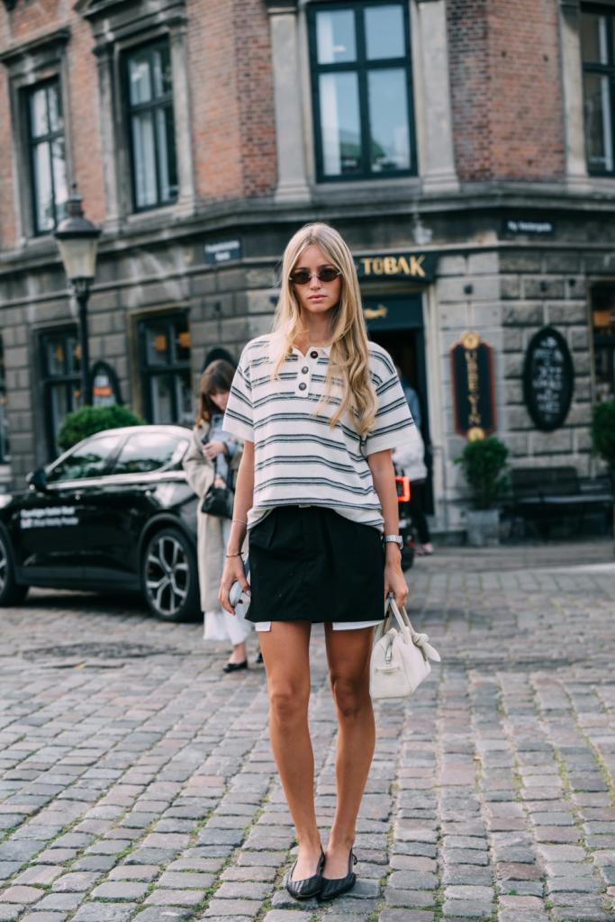 preppy minirok outfits bij warm weer
