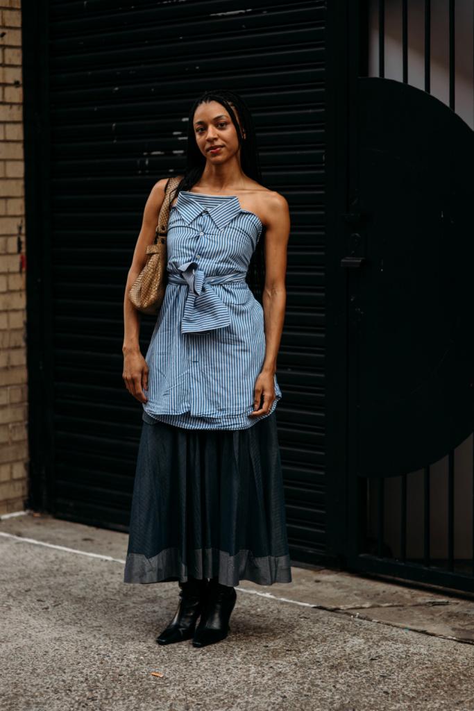 hemd als off shoulder top 