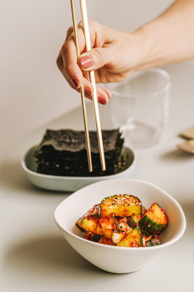 Koreaanse komkommersalade