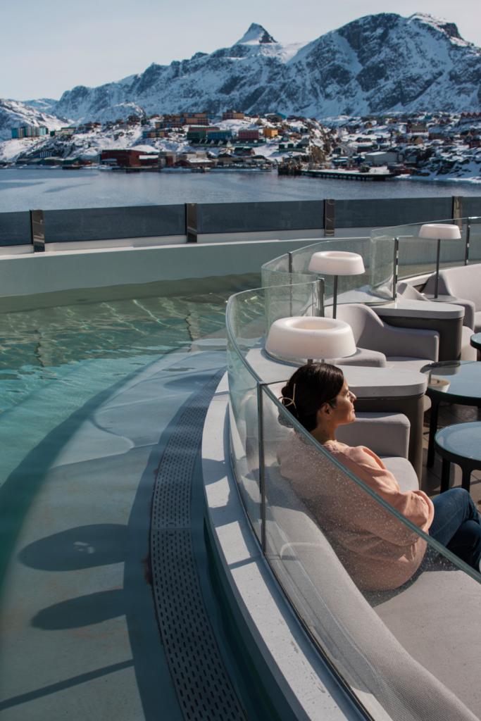 Zicht op Sisimiut in Groenland