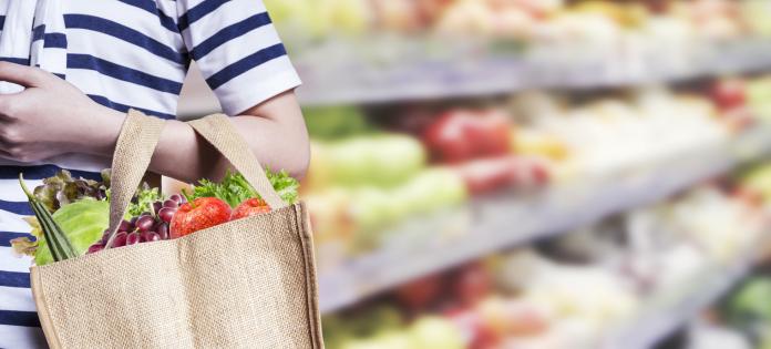 Young woman are shopping in the supermarket