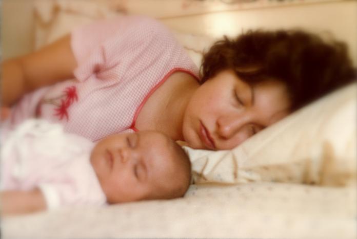 Mother and daughter Exhausted