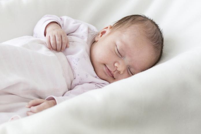 Portrait of sleeping baby girl