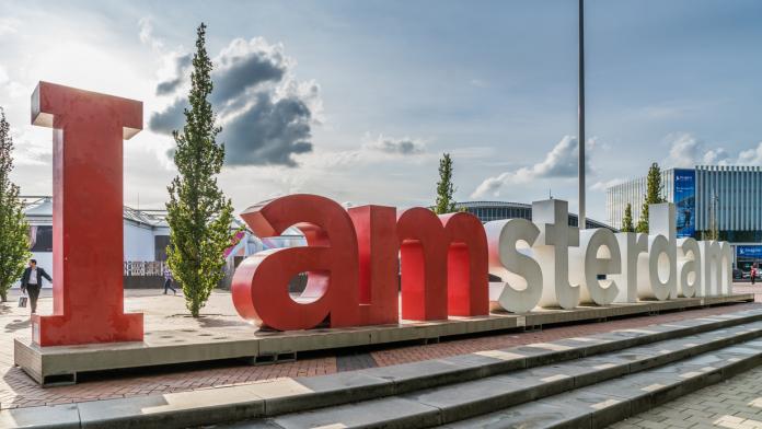 iAmsterdam sign in front of the RAI