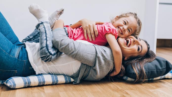 Mother and daughter - love and happiness