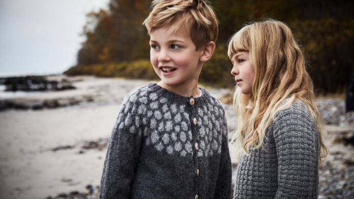 Siblings in knitwear