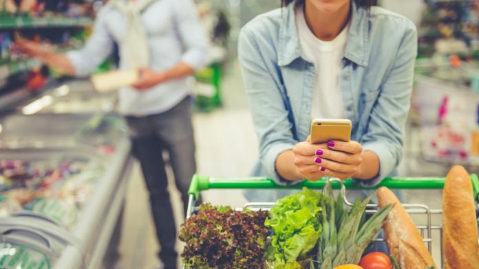 Couple in the supermarket