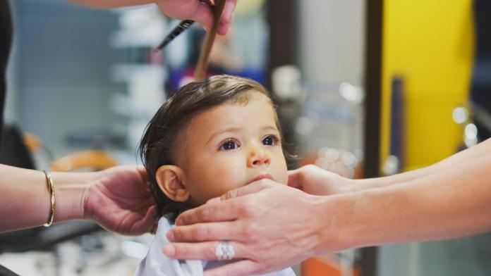 Toddler Child At Hair Salon