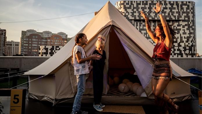 Moscow Escape Glamping on roof of Aviapark shopping mall in Moscow