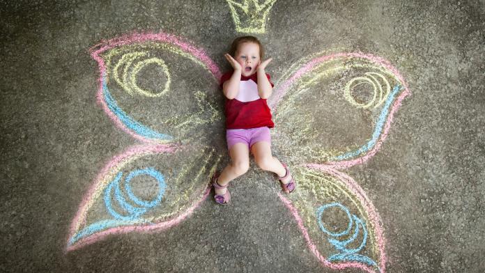 Little girl Butterfly, SURPRISE