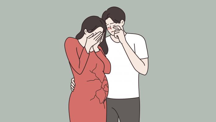 Miscarriage, pregnancy loss, abortion concept sterrenkindje miskraam zwangerschapsverlies