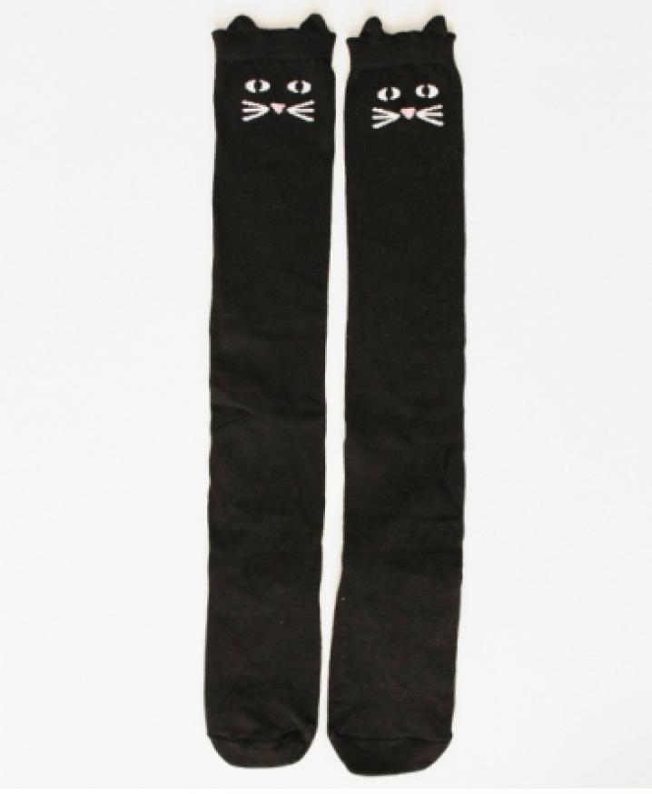 Chaussettes montantes "chat", Lazy Oaf sur www.lazyoaf.com, 12 £ (plus ou moins 14 €) 