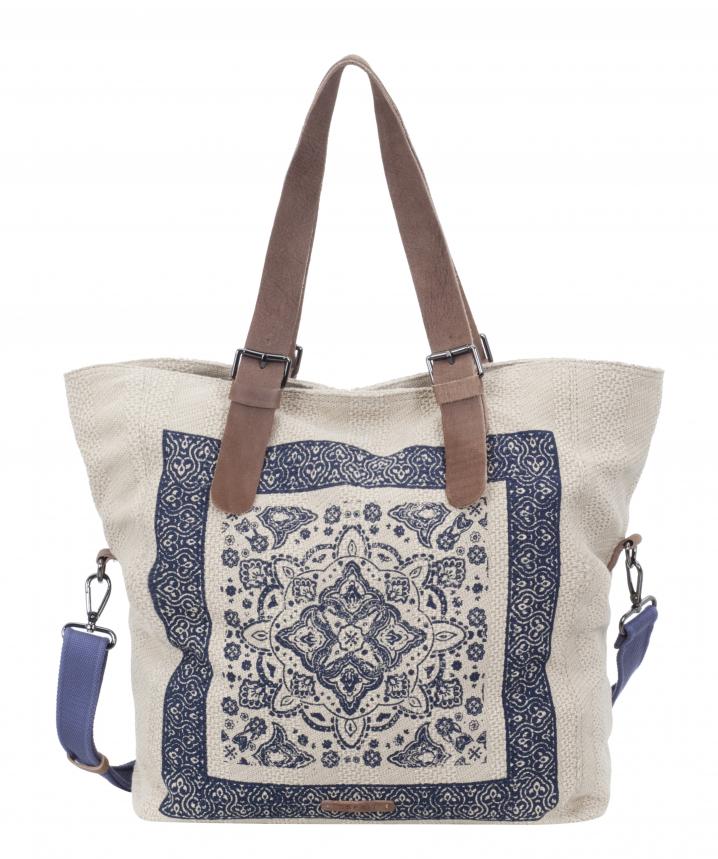 Stoffen tas met folkloristische print, € 89,99