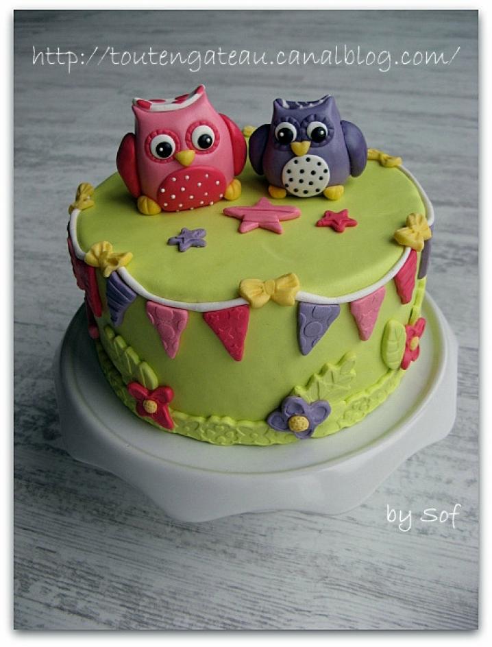 Gâteau hiboux