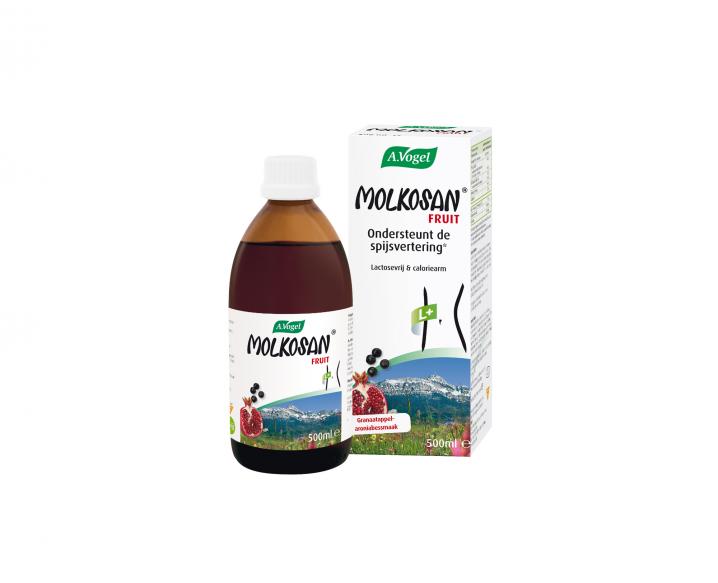 Molkosan Fruit gezonde dorstlesser met fruitsmaak (500 ml) - € 12,49 - www.avogel.be.
