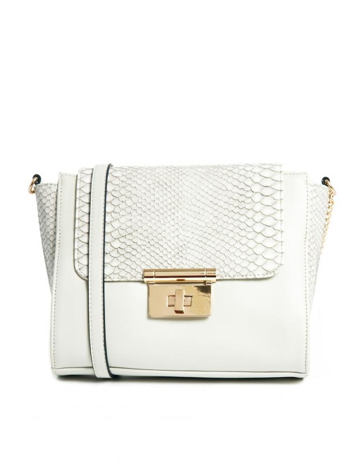 Sac en simili cuir blanc