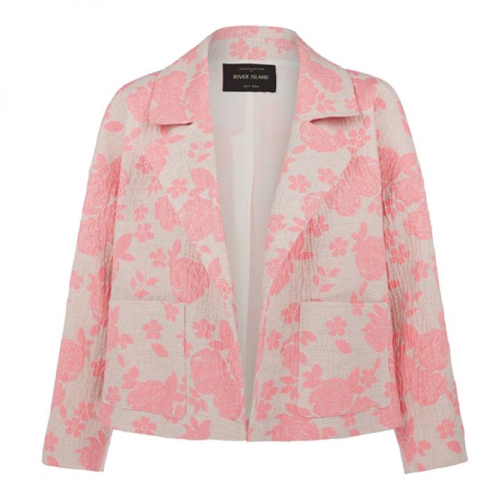 Blazer met bloemenmotief