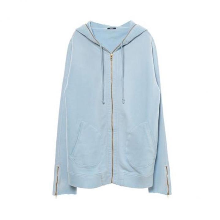 Legacy jersey hooded zip through sweater