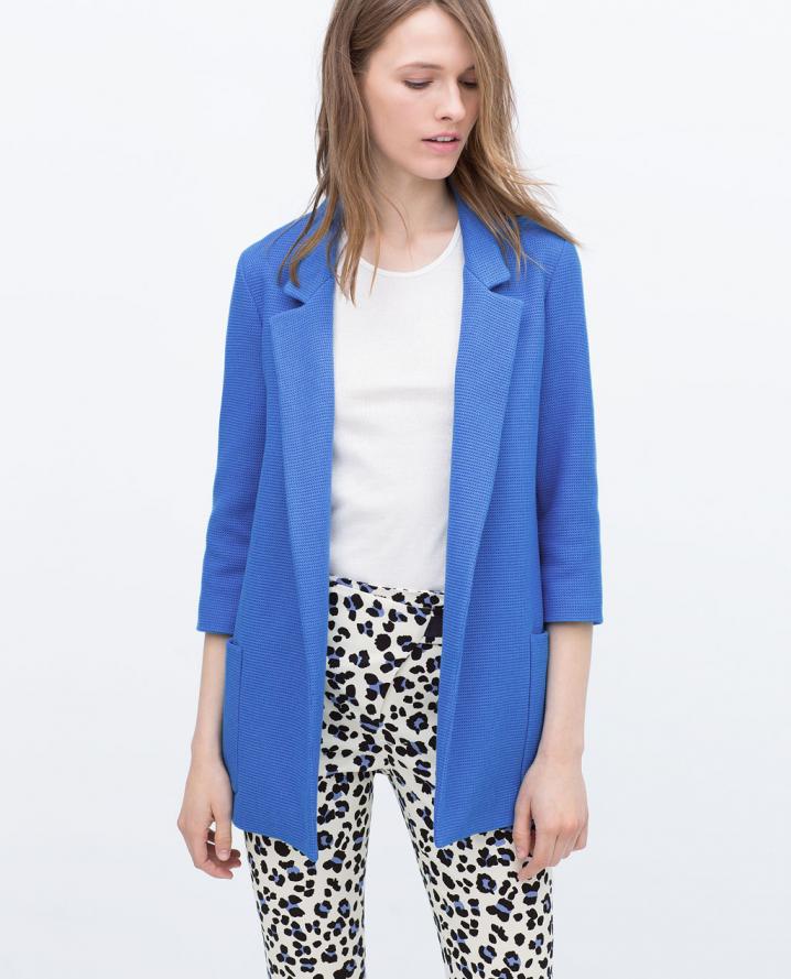 Electric blue lange blazer - € 59,95