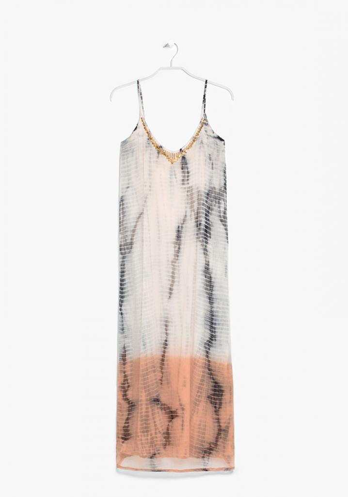 Tie-dye chiffon jurk