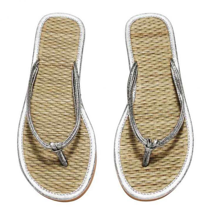 Zilverkleurige flip-flops