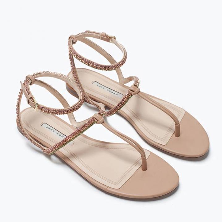 sandalen met steentjes