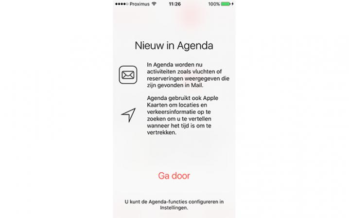 agenda iphone iOS 9