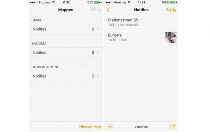 notities organiseren iphone iOS 9