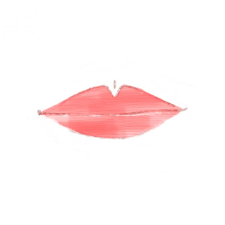 Lippen met een hoekige cupidoboog