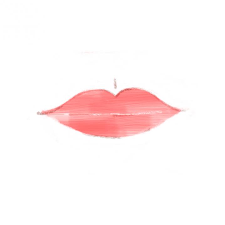 Lippen met een ronde cupidoboog