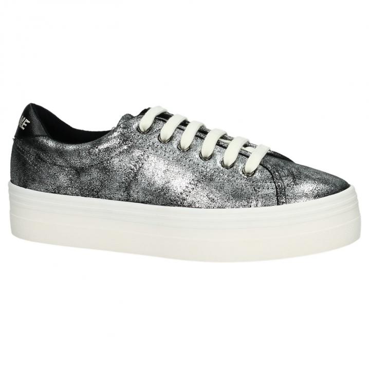 Zilveren metallic sneakers