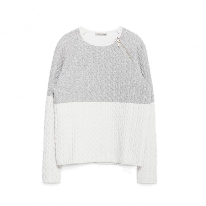 Grijs-witte sweater