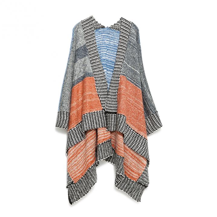 Patchwork poncho