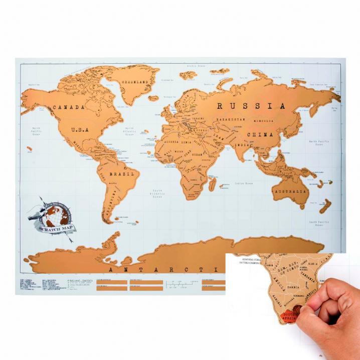 Scratchmap wereldkaart