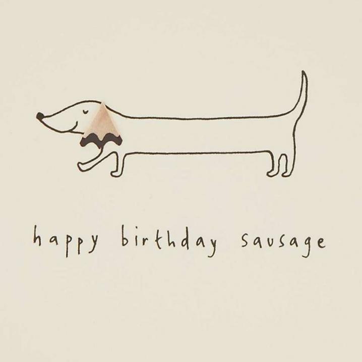 Carte "Happy Birthday sausage"