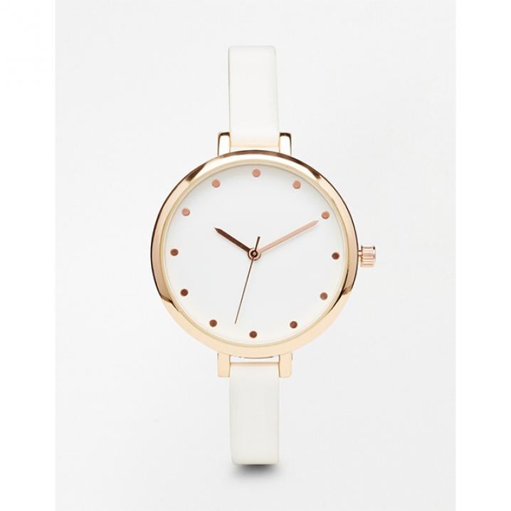 Wit horloge met goud