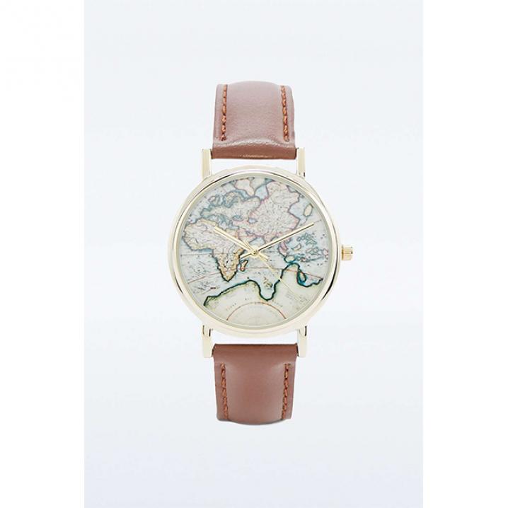 Horloge met wereldkaart