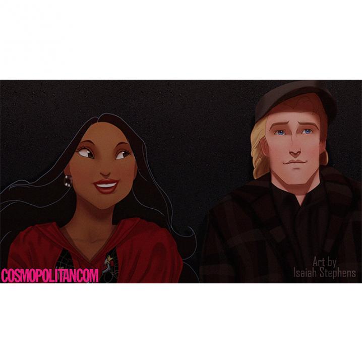 Pocahontas et John Smith