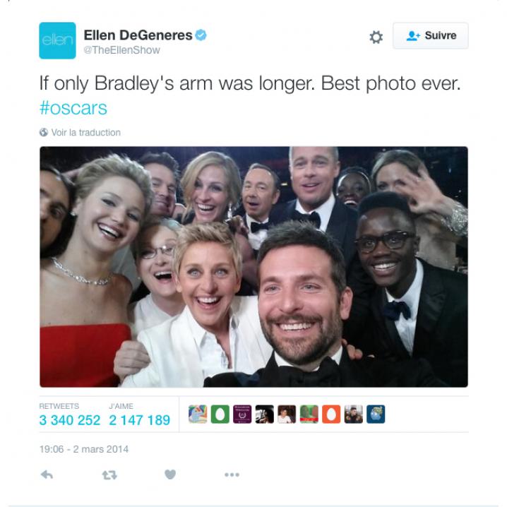 Le selfie des Oscars