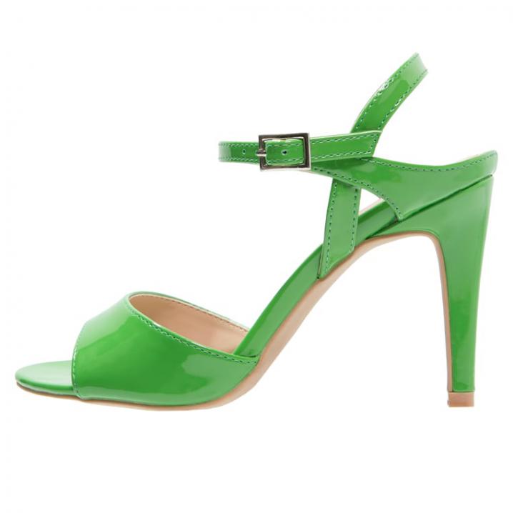 Groene sandalen met hoge hak