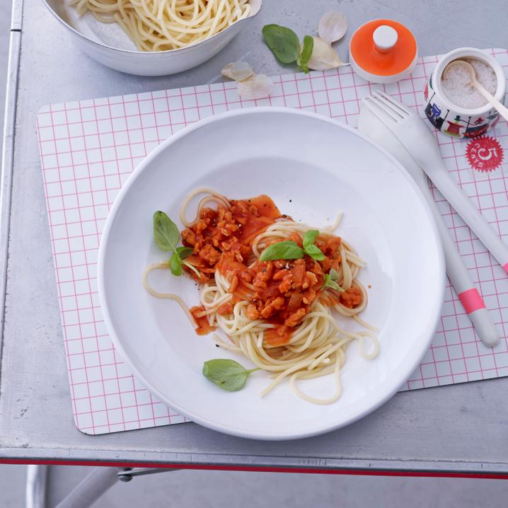 Lunch ou diner: Spaghetti bolognaise vegan