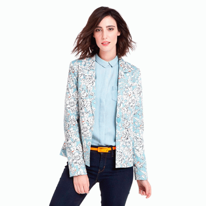 Blazer met bloemen